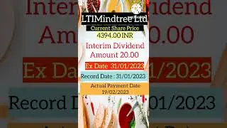 LTI Mindtree Ltd Dividend Latest News#dividendinfo #shorts #stockmarket #Ltimindtreeltd