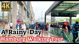 Exploring Hamburg on a RAINY Day | 4K 60fps