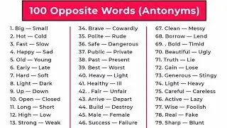 100 opposite words|antonyms|spoken English|competitive exams|competitive English|objective English|