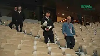 Tennis - Roland-Garros - Carlos Alcaraz, the day after with his Trophy at Roland-Garros... Making-of