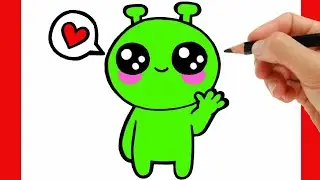 HOW TO DRAW A ALIEN - DRAWING AND COLORING A ALIEN EASY STEP BY STEP