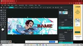 How To Make A FREE Anime Banner With Pixlr E!