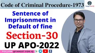 Sentence of Imprisonment in default of Fine.Section 30 Cr.P.C.