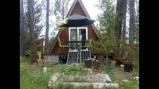 Tiny A Frame House, ladder idea, dry cabin, play house