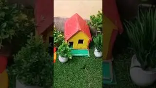 #Mini Wooden House Making Video #Mini House #Wooden #Plants #Grass #Scissor #Mini Food Code #Kids