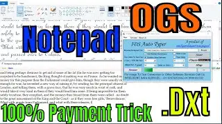 Image To OGS Notepad (.Dxt) Conversion And Get Full Payment Trick..Contact us:- 8767325106