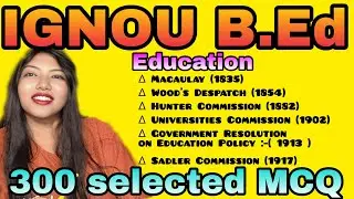 B.Ed education and General awareness/ B.Ed most important question/General awareness for B.Ed exam