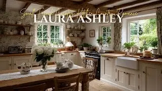 Small French Country Kitchen Inspired by Laura Ashley Delicate Prints and Country Romance