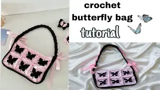 Let's make a Crochet butterfly bag 