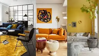 100 Yellow Decor for Living Room. Yellow Decoration Ideas, Accessories and Wall Color.
