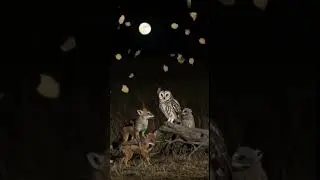 Natural fox and owl 🦉🦉