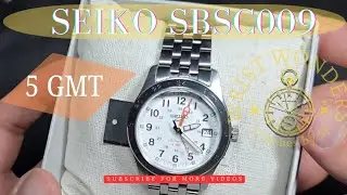 Unboxing Seiko 5 GMT SBSC009,  an affordable alternative wristwatch to Rolex Explorer 2 
