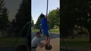 How to swing on a zip line