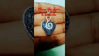 Blue Sapphire Heart pendent Necklace with White Diamond # shorts