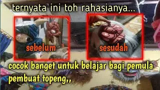 Tutorial cara mudah belajar memasang rambut topeng Buto gedruk,,