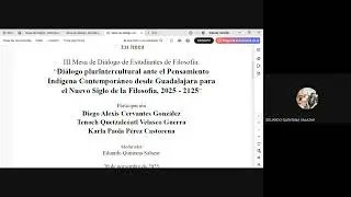 III Mesa de Diálogo de Estudiantes de Filosofía (desde Guadalajara).