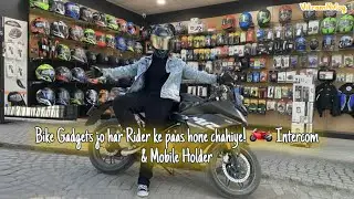 Bike Gadgets jo har Rider ke paas hone chahiye!🏍️ Intercom & Mobile Holder Fitment#motovlog #jaipur 