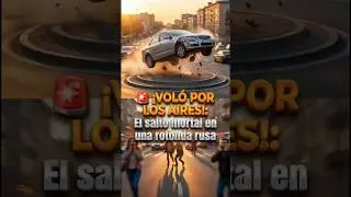 🚨 &iexcl;VOL&Oacute; POR LOS AIRES!: El salto mortal en una rotonda rusa