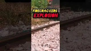 Train vs Firecrackers! Train Crushing Things Experiment! #shorts