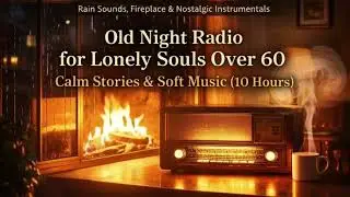Night Radio for Seniors Over 60 &ndash; Calm Stories, Rain & Fireplace 