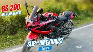 PULSER RS 200 SLIP-ON EXHAUST INSTALLATION 😱/ ONLY ONE IN INDIA 🇮🇳 #rs200 #sound #modification
