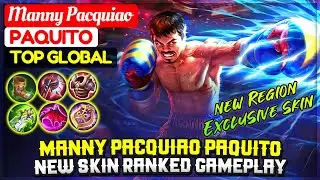 Manny Pacquiao Paquito, New Skin Ranked Gameplay [ Top Global Paquito ] Manny Pacquiao - MLBB