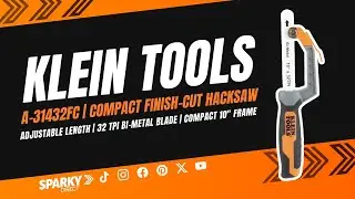 Klein Tools A-31432FC | Compact Finish-Cut Hacksaw | Adjustable Length