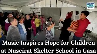 Music Brings Hope to Displaced Children at Nuseirat Shelter School | News Today | AH1C