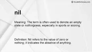 nil Meaning