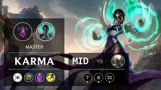 Karma Mid vs Pantheon - KR Master Patch 9.18