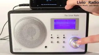 Livio Radio Quick  featuring Pandora  Demos Part 11: Connecting to mp3 player or mobile phone