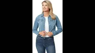 Jessica Simpson Womens Juniors Pixie Light Wash Front Pocket Denim Jacket