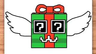 Como dibujar a Festive Lucky Block de Steal a Brainrot