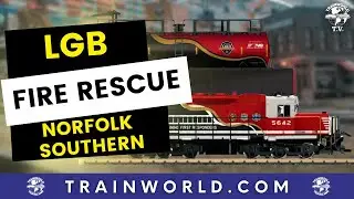 LGB G Scale Norfolk Southern Rescue Train With Squirting Tank Car