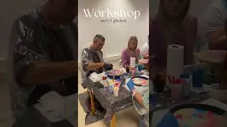 Kliederen met verf!! Acryl gieten workshop