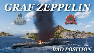 Bad Position - Graf Zeppelin Tier 8 German CV Ranked Battle Fault Line World of Warships