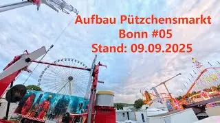 Aufbau P&uuml;tzchensmarkt Bonn 2025 #05 / Fahrgesch&auml;fte aus Blasheim da