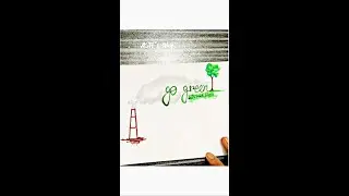Go Green 🌳 🪴calligraphy #creativeart  #shorts