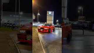 Small bits done and a little cruise #greenpeaceracing #bmw #e36touring #driftcar #neoncar
