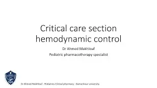 Pediatrics Critical Care Section - clinical pharmacy students - Damanhour university 2019