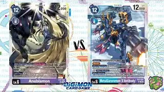 DIGIMON TCG: Local match Anubismon (Purple) vs MetalGarurumon X (Blue) | TEA COFFEE AND GAMES