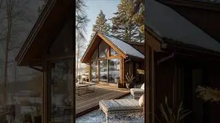Modern Cabin Design with Cozy AI Cabin  #ai #cozy #cabin #homedesign #architecture #inspo #snow