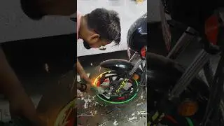 Splendor+ v6 wheel cover #wheels #modified #viral #stickerpoint2007  #splendor #india #sticker