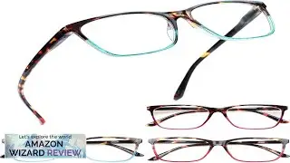 Henotin 4 Pack Ladies Reading Glasses Blue Light Blocking Spring Hinge Readers Review