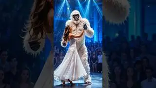 Monkey and woman magic show ai #shorts #agt #hybrid #morphe #ai #magic #viralshorts
