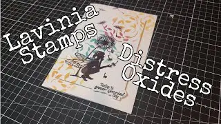 Lavinia Stamps on Stencilled background
