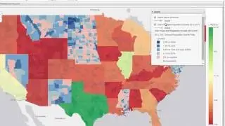 WebFOCUS 8.2 BUE Sample Chart: Choropleth Map - Sales by State