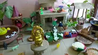 village model || miniature village with cardboard and clay || for school.....