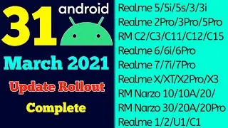 Completed March Software update Rollout Realme 2021 Devices