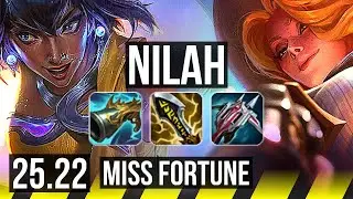 NILAH & Taric vs MISS FORTUNE & Rakan (ADC) | Godlike, 44k DMG | EUW Diamond | 25.22